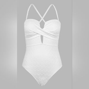 White Crisscross Swimsuit